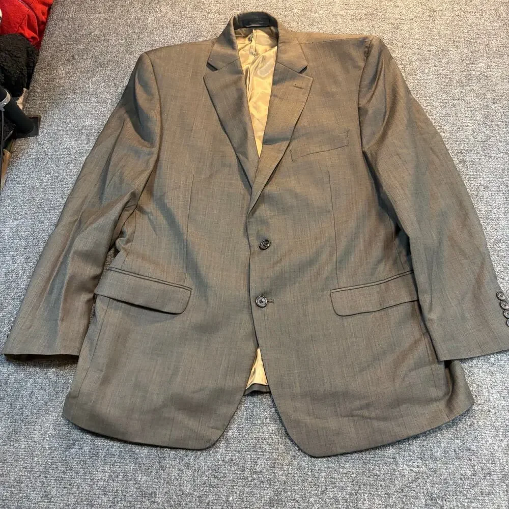 Lauren Ralph Lauren Brown Wool Suit Mens 44R 2 Piece Tailored Jacket Pants